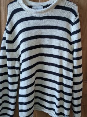 Denim & Supply Ralph Lauren Chunky White and Black Striped Rollneck Sweater
